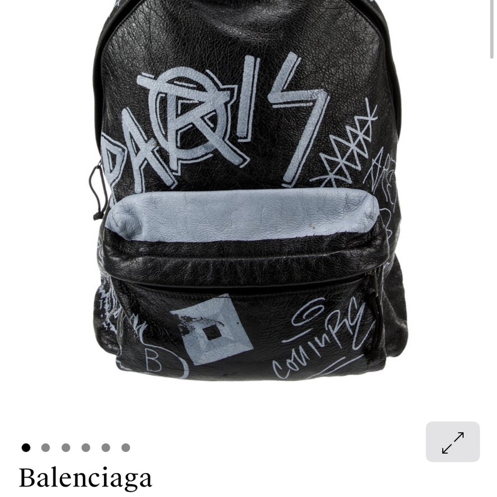 SOLD! Not Available! Balenciaga Black and White Graffiti Backpack